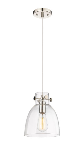 Newton Bell - 1 Light - 8 inch - Polished Nickel - Cord hung - Pendant (410-1PS-PN-G412-8CL)
