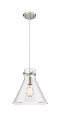 Newton Cone - 1 Light - 12 inch - Satin Nickel - Cord hung - Pendant (410-1PM-SN-G411-12CL)