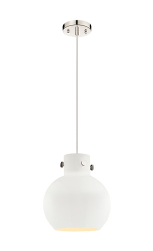 Newton Sphere - 1 Light - 10 inch - Polished Nickel - Cord hung - Pendant (410-1PM-PN-M410-10W)