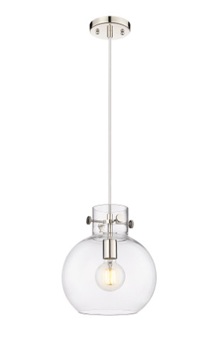 Newton Sphere - 1 Light - 10 inch - Polished Nickel - Cord hung - Mini Pendant (410-1PM-PN-G410-10CL)
