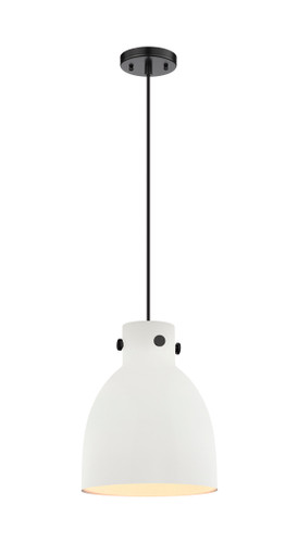 Newton Bell - 1 Light - 10 inch - Matte Black - Cord hung - Pendant (410-1PM-BK-M412-10W)
