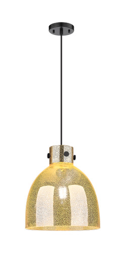 Newton Bell - 1 Light - 12 inch - Matte Black - Cord hung - Pendant (410-1PM-BK-G412-12ME)