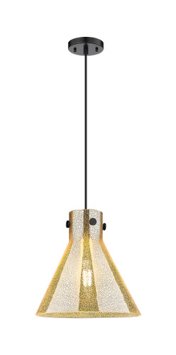 Newton Cone - 1 Light - 12 inch - Matte Black - Cord hung - Pendant (410-1PM-BK-G411-12ME)