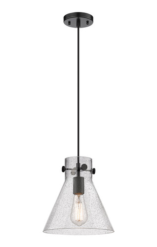 Newton Cone - 1 Light - 10 inch - Matte Black - Cord hung - Pendant (410-1PM-BK-G411-10SDY)