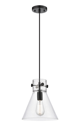 Newton Cone - 1 Light - 10 inch - Matte Black - Cord hung - Pendant (410-1PM-BK-G411-10CL)