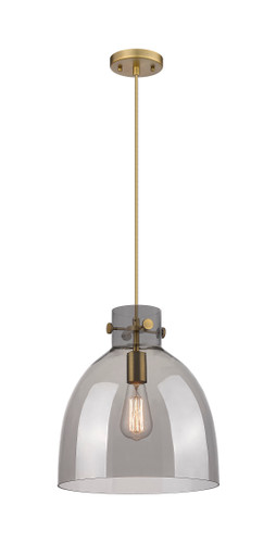 Newton Bell - 1 Light - 12 inch - Brushed Brass - Cord hung - Pendant (410-1PM-BB-G412-12SM)