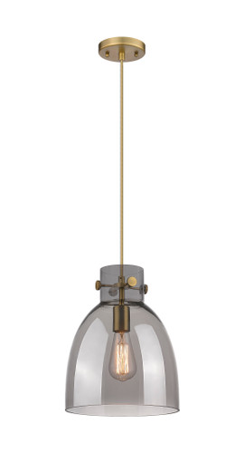 Newton Bell - 1 Light - 10 inch - Brushed Brass - Cord hung - Pendant (410-1PM-BB-G412-10SM)