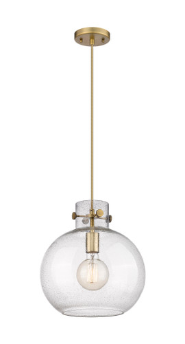 Newton Sphere - 1 Light - 12 inch - Brushed Brass - Cord hung - Mini Pendant (410-1PM-BB-G410-12SDY)