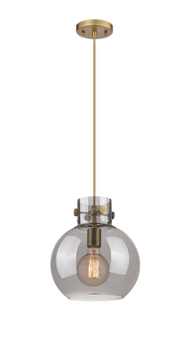 Newton Sphere - 1 Light - 10 inch - Brushed Brass - Cord hung - Mini Pendant (410-1PM-BB-G410-10SM)