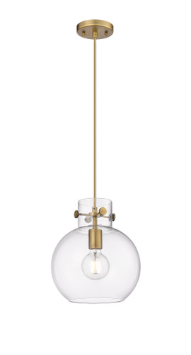 Newton Sphere - 1 Light - 10 inch - Brushed Brass - Cord hung - Pendant (410-1PM-BB-G410-10CL)