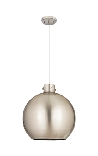 Newton Sphere - 1 Light - 18 inch - Satin Nickel - Cord hung - Pendant (410-1PL-SN-M410-18SN)