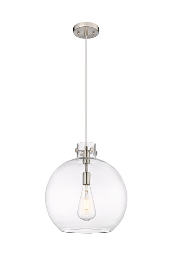 Newton Sphere - 1 Light - 16 inch - Satin Nickel - Cord hung - Pendant (410-1PL-SN-G410-16CL)