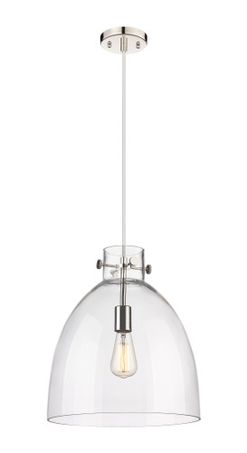 Newton Bell - 1 Light - 14 inch - Polished Nickel - Cord hung - Pendant (410-1PL-PN-G412-14CL)