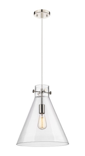 Newton Cone - 1 Light - 14 inch - Polished Nickel - Cord hung - Pendant (410-1PL-PN-G411-14CL)