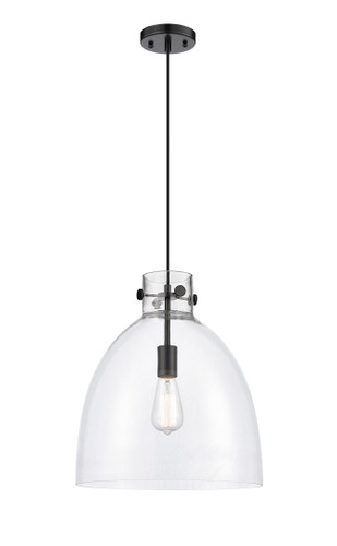 Newton Bell - 1 Light - 14 inch - Matte Black - Cord hung - Pendant (410-1PL-BK-G412-14CL)