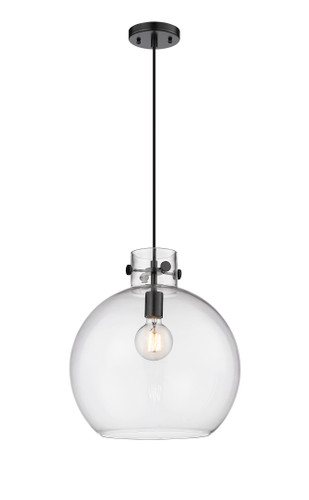 Newton Sphere - 1 Light - 14 inch - Matte Black - Cord hung - Pendant (410-1PL-BK-G410-14CL)