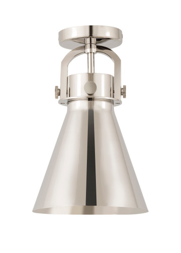 Newton Cone - 1 Light - 8 inch - Polished Nickel - Flush Mount (410-1F-PN-M411-8PN)