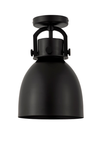 Newton Bell - 1 Light - 8 inch - Matte Black - Flush Mount (410-1F-BK-M412-8BK)