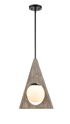 Maverick - 1 Light - 14 inch - Matte Black - Cord hung - Pendant (439-1S-BK-W)