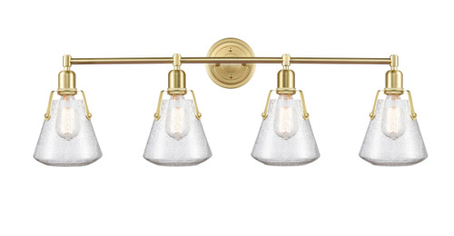 Luna - 4 Light - 40 inch - Satin Brass - Bath Vanity Light (422-4W-SB-G4224-7-LED)