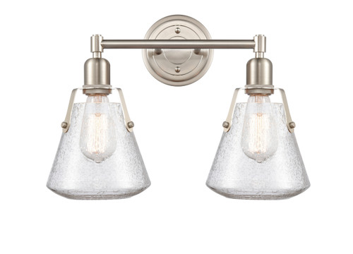 Luna - 2 Light - 18 inch - Satin Nickel - Bath Vanity Light (422-2W-SN-G4224-7-LED)