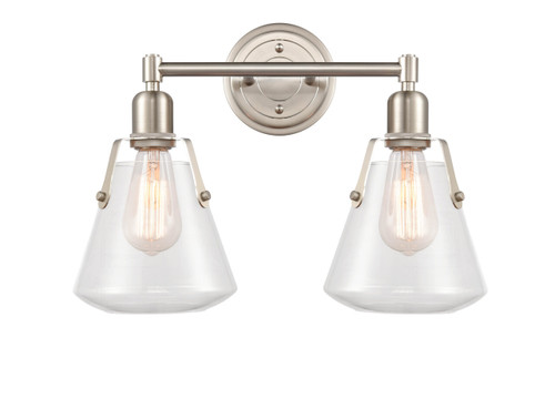 Luna - 2 Light - 18 inch - Satin Nickel - Bath Vanity Light (422-2W-SN-7Cl-LED)