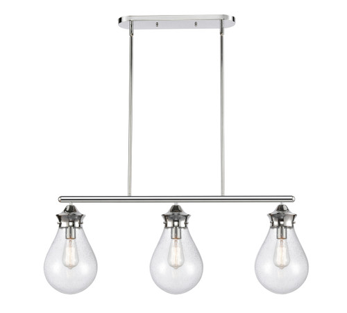 Genesis - 3 Light - 39 inch - Polished Chrome - Cord hung - Island Light (414-3I-PC-G4144-8-LED)