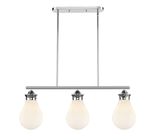 Genesis - 3 Light - 39 inch - Polished Chrome - Cord hung - Island Light (414-3I-PC-8W-LED)