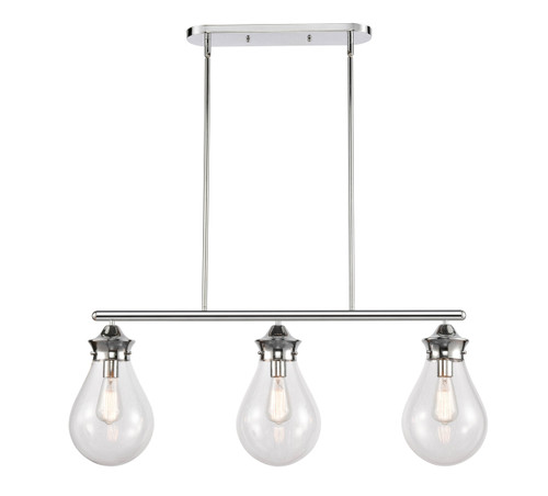 Genesis - 3 Light - 39 inch - Polished Chrome - Cord hung - Island Light (414-3I-PC-8CL)