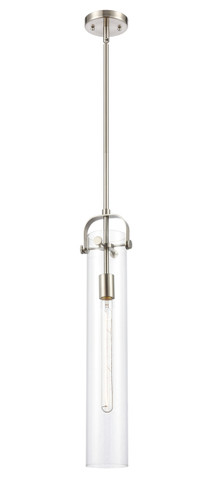 Pilaster - 1 Light - 4 inch Glass - Brushed Satin Nickel - Cord hung - Mini Pendant (413-1S-SN-4CL-LED)