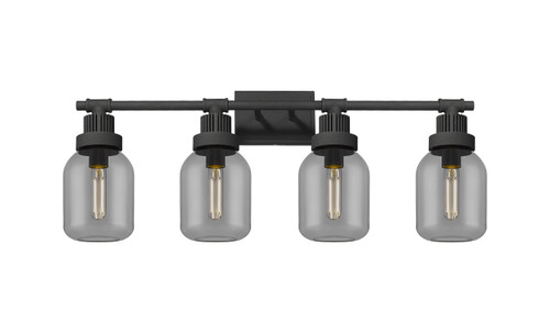 Somers - 4 Light - 33 inch - Textured Black - Bath Vanity Light (472-4W-TBK-G472-6SM)