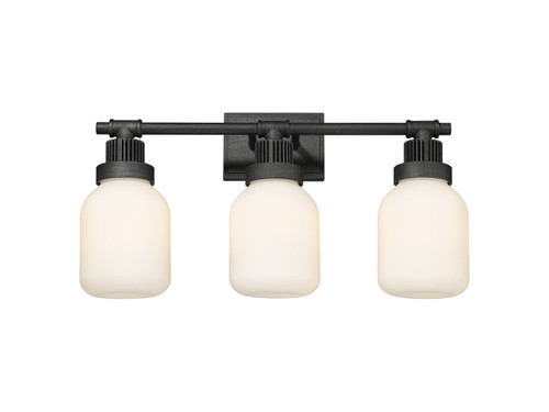 Somers - 3 Light - 24 inch - Weathered Zinc - Bath Vanity Light (472-3W-WZ-G472-6WH)