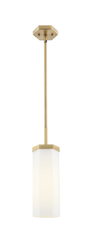 Blakeley - 1 Light - 5 inch - Brushed Brass - Pendant (463-1S-BB-G463-12WH)