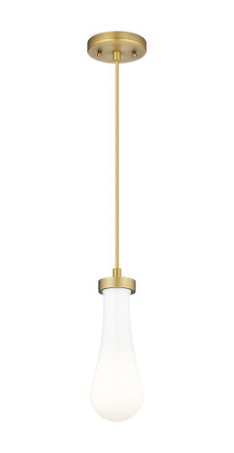 Owego - 1 Light - 5 inch - Brushed Brass - Pendant (451-1P-BB-G451-4GWH)