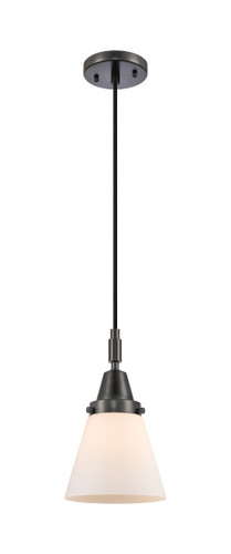 Cone - 1 Light - 6 inch - Matte Black - Mini Pendant (447-1P-BK-G61)
