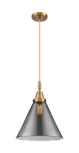Cone - 1 Light - 12 inch - Brushed Brass - Mini Pendant (447-1P-BB-G43-L)