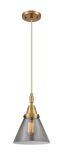 Cone - 1 Light - 8 inch - Brushed Brass - Mini Pendant (447-1P-BB-G43)