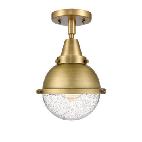 Hampden - 1 Light - 7 inch - Brushed Brass - Flush Mount (447-1C-BB-HFS-64-BB-LED)
