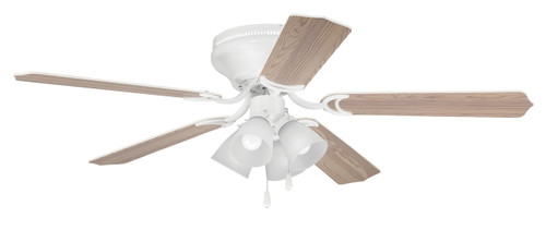 52" Brilliante Ceiling Fan in White (BRC52WW5C)