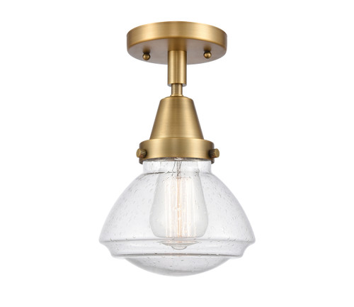 Olean - 1 Light - 7 inch - Brushed Brass - Flush Mount (447-1C-BB-G324)
