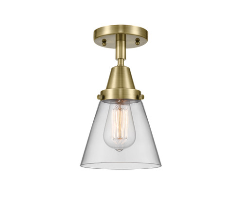 Cone - 1 Light - 6 inch - Antique Brass - Flush Mount (447-1C-AB-G62-LED)