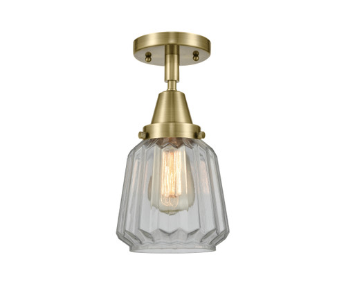 Chatham - 1 Light - 7 inch - Antique Brass - Flush Mount (447-1C-AB-G142-LED)
