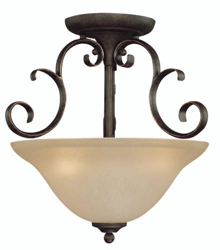 Barrett Place 3 Light Semi Flush In Mocha Bronze (24263-MB)