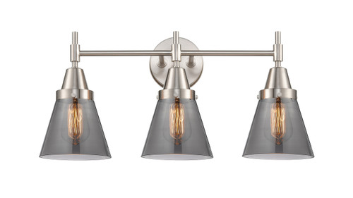 Cone - 3 Light - 24 inch - Satin Nickel - Bath Vanity Light (447-3W-SN-G63-LED)