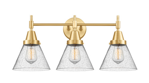 Cone - 3 Light - 26 inch - Satin Gold - Bath Vanity Light (447-3W-SG-G44)