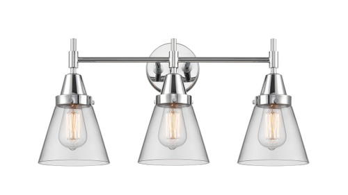 Cone - 3 Light - 24 inch - Polished Chrome - Bath Vanity Light (447-3W-PC-G62-LED)