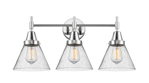 Cone - 3 Light - 26 inch - Polished Chrome - Bath Vanity Light (447-3W-PC-G44)
