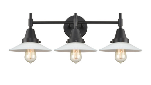 Halophane - 3 Light - 27 inch - Matte Black - Bath Vanity Light (447-3W-BK-G1)