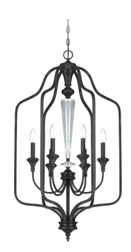 Boulevard 6 Light Foyer in Mocha Bronze/Silver Accents (26736-MBS)