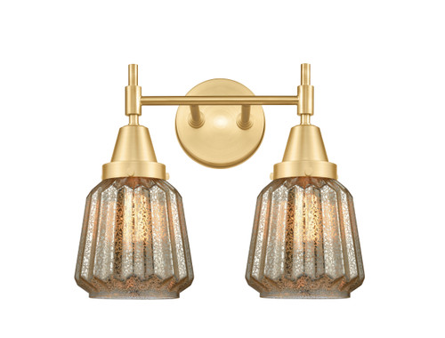 Chatham - 2 Light - 15 inch - Satin Gold - Bath Vanity Light (447-2W-SG-G146-LED)